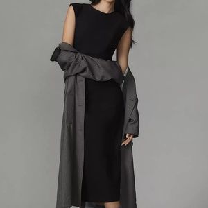 Anthropologie Maeve Cap-Sleeve Slim Midi Dress NWT